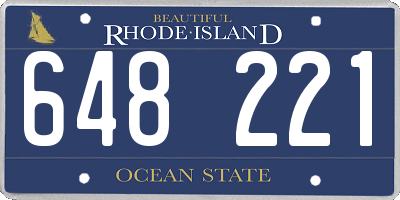 RI license plate 648221