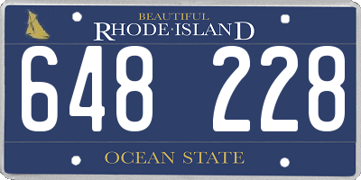 RI license plate 648228