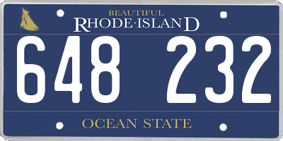RI license plate 648232