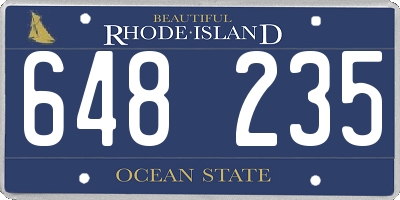 RI license plate 648235