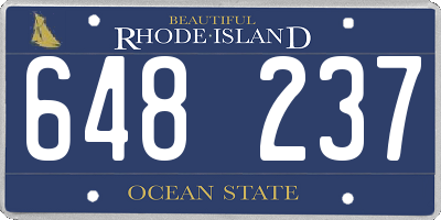RI license plate 648237