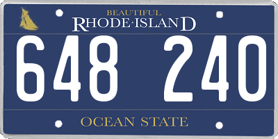 RI license plate 648240