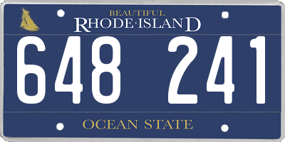 RI license plate 648241