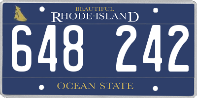 RI license plate 648242