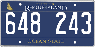 RI license plate 648243