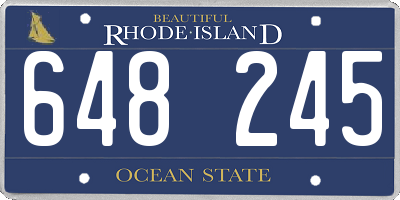 RI license plate 648245