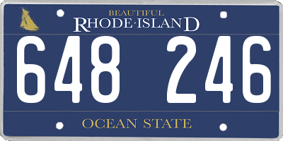 RI license plate 648246