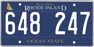 RI license plate 648247