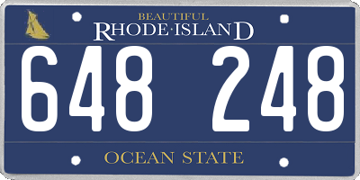 RI license plate 648248