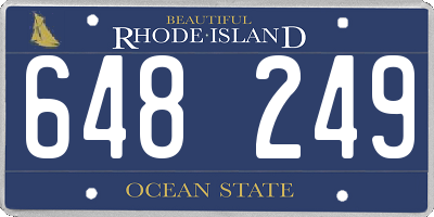 RI license plate 648249