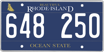 RI license plate 648250