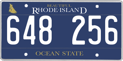 RI license plate 648256