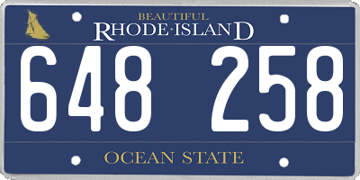 RI license plate 648258