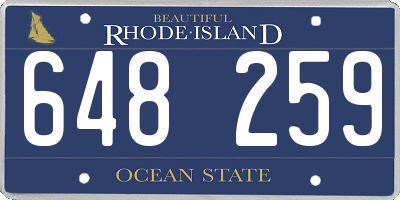 RI license plate 648259