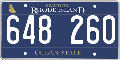 RI license plate 648260