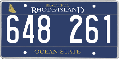 RI license plate 648261