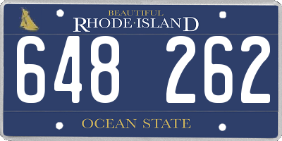 RI license plate 648262