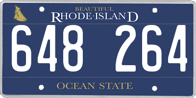 RI license plate 648264