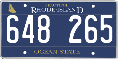 RI license plate 648265