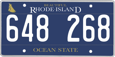 RI license plate 648268