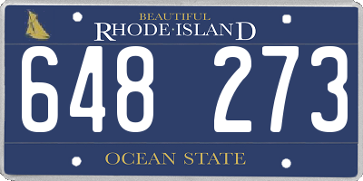 RI license plate 648273