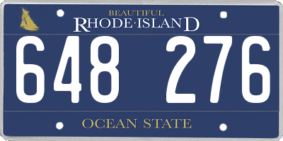 RI license plate 648276