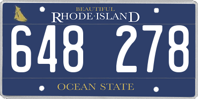 RI license plate 648278