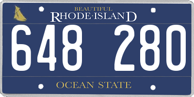 RI license plate 648280