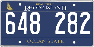 RI license plate 648282