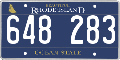 RI license plate 648283