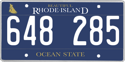 RI license plate 648285