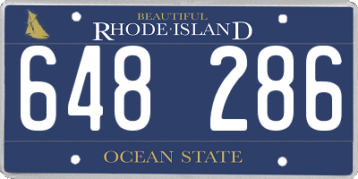 RI license plate 648286