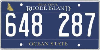 RI license plate 648287