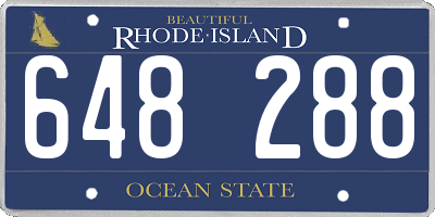 RI license plate 648288