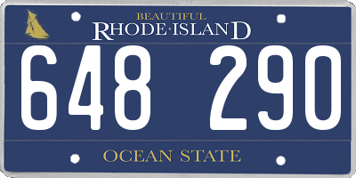 RI license plate 648290
