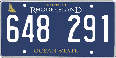 RI license plate 648291