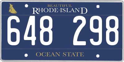 RI license plate 648298