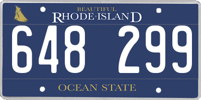 RI license plate 648299