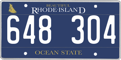 RI license plate 648304