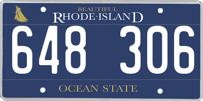 RI license plate 648306
