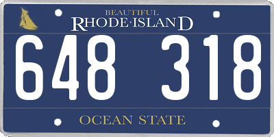 RI license plate 648318