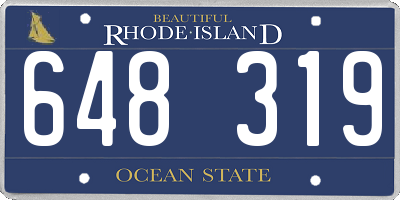 RI license plate 648319