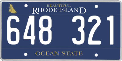 RI license plate 648321