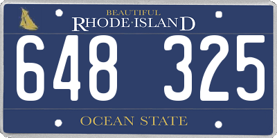 RI license plate 648325