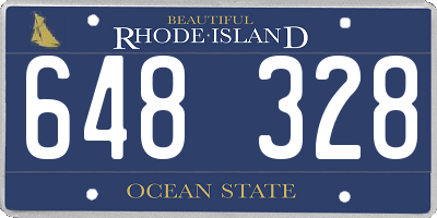 RI license plate 648328