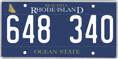RI license plate 648340