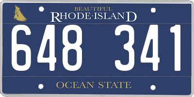 RI license plate 648341