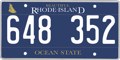 RI license plate 648352