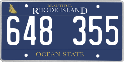 RI license plate 648355
