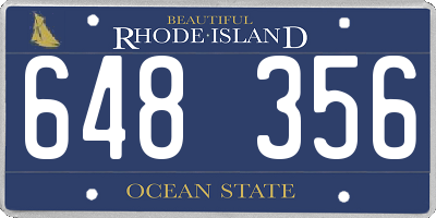 RI license plate 648356